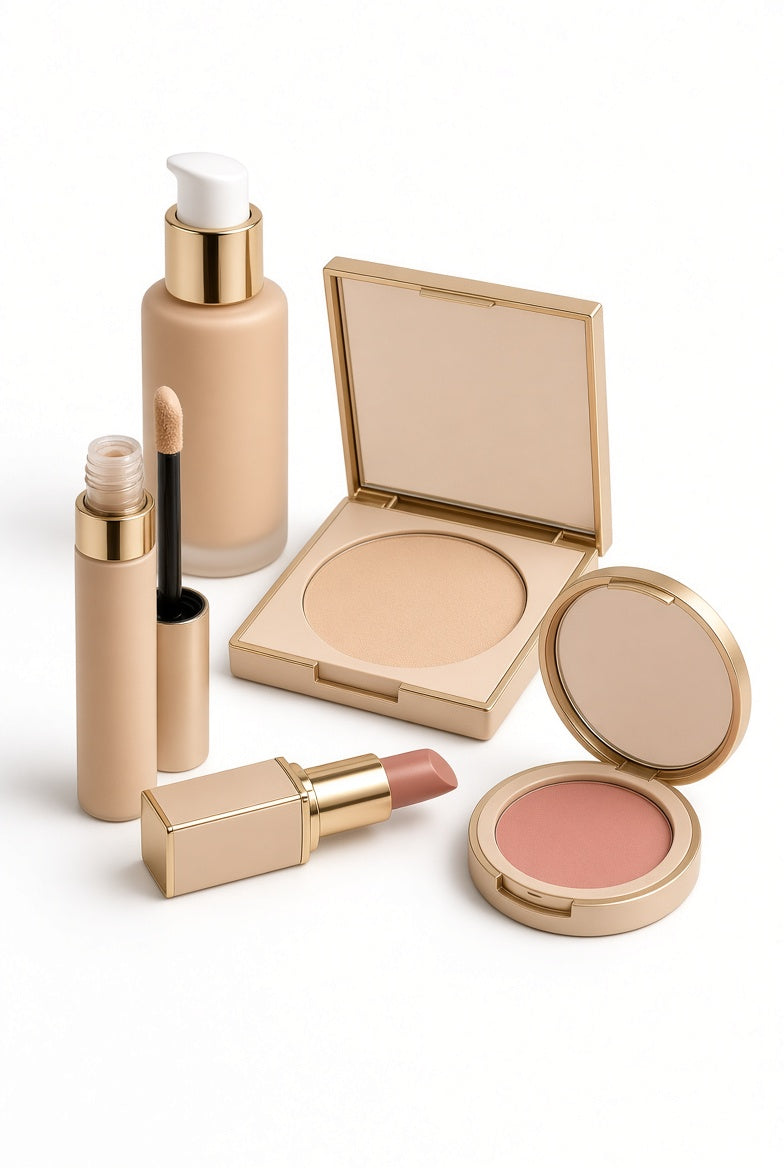 Miss Rose Complete Makeup Kit – Foundation, Concealer, Powder, Blush, Lipstick & Brushes