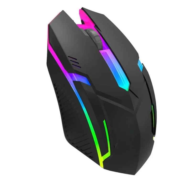 Gaming mouse with RGB lighting on a white background