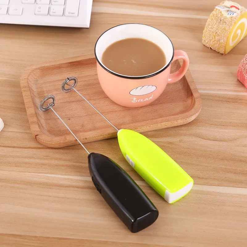 Electric Milk Frother & Egg Beater – Mini Stainless Steel Coffee Whisk