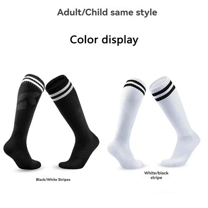 Football Knee High Sports Socks – Breathable Cotton Soccer Socks for Adults & Kids