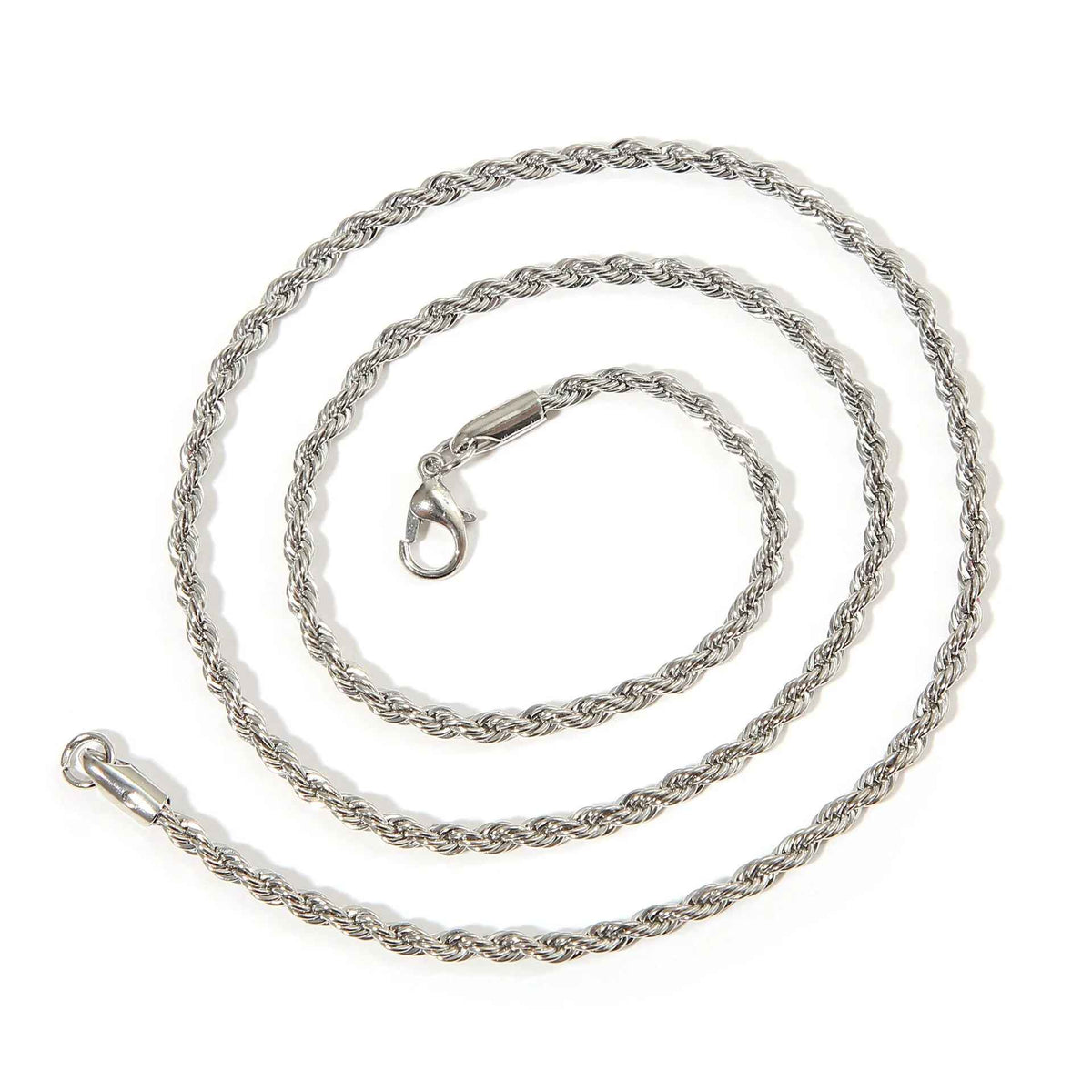 Stainless Steel Rope Chain Necklace for Men & Women – Figaro Twisted Cuban Chain Jewelry