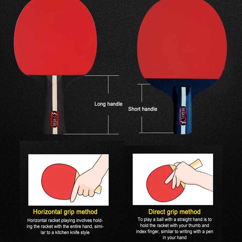 Professional Table Tennis Racket Set – 2 Paddles & 3 Balls