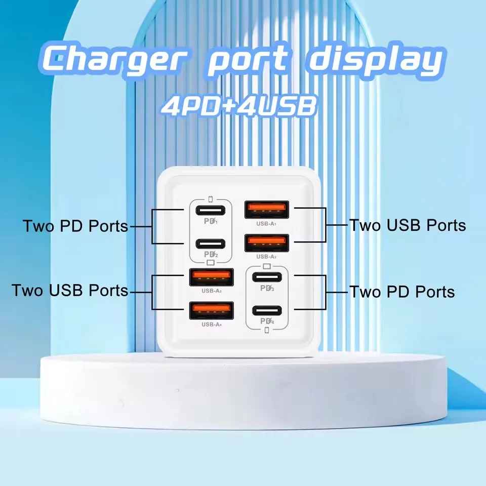 240W GaN USB-C Charger 8-in-1 Fast Charging Adapter | EU/US Plug