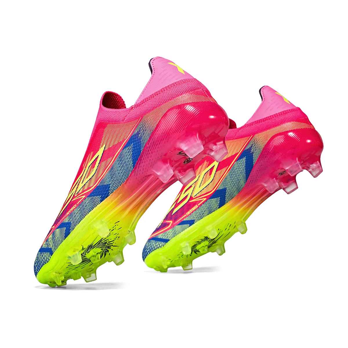 Professional Match Adult AG FG Soccer Cleats Textured PU Upper High-friction TPU Stud Anti-slip Boost Ball Control For Grass