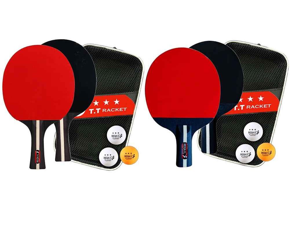 Professional Table Tennis Racket Set – 2 Paddles & 3 Balls