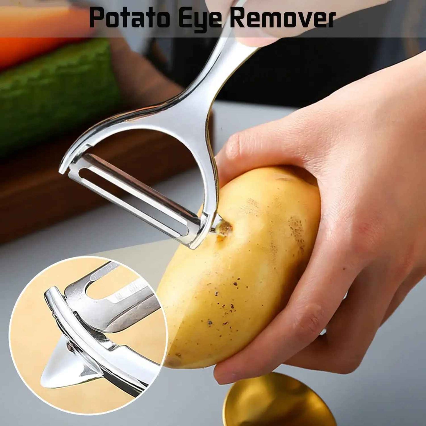 Stainless Steel Vegetable Peeler – Multifunctional Potato, Carrot & Fruit Peeler Kitchen Tool