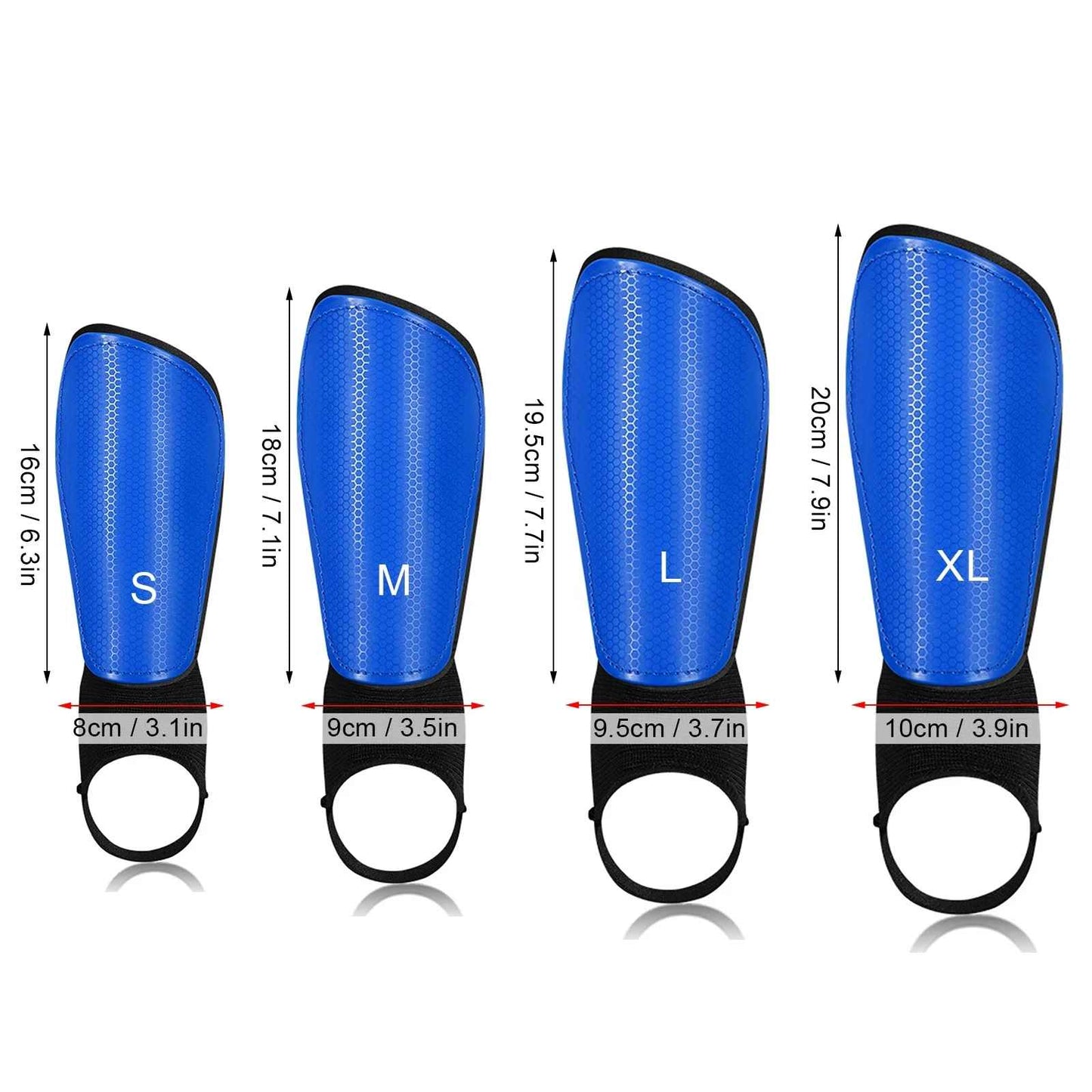Soccer Shin Guards with Ankle Protection – Adjustable Football Shin Pads for Kids, Youth & Adults