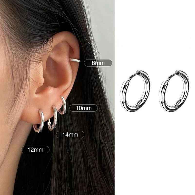 Stainless Steel 2.5mm Round Hoop Earrings for Women – Classic Huggie Earrings for Everyday Wear  Description: