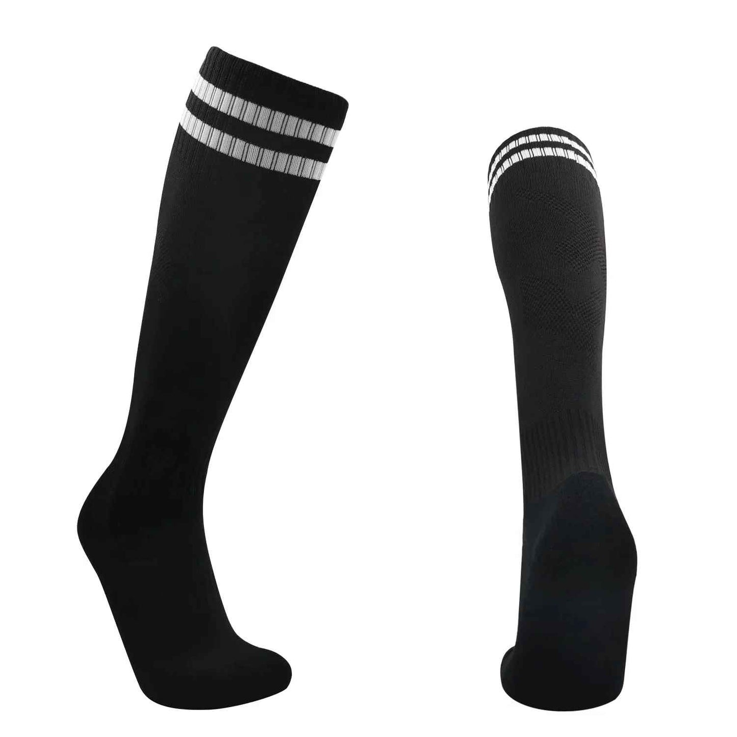 Football Knee High Sports Socks – Breathable Cotton Soccer Socks for Adults & Kids