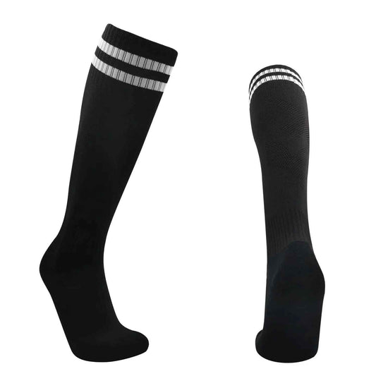 Football Knee High Sports Socks – Breathable Cotton Soccer Socks for Adults & Kids