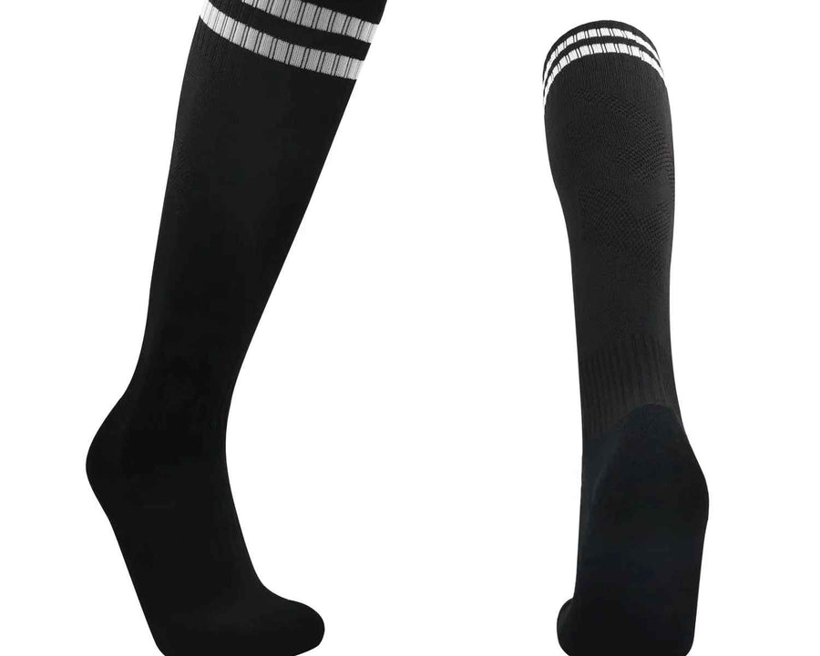 Football Knee High Sports Socks – Breathable Cotton Soccer Socks for Adults & Kids
