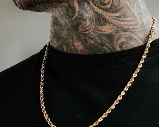 Stainless Steel Rope Chain Necklace for Men & Women – Figaro Twisted Cuban Chain Jewelry